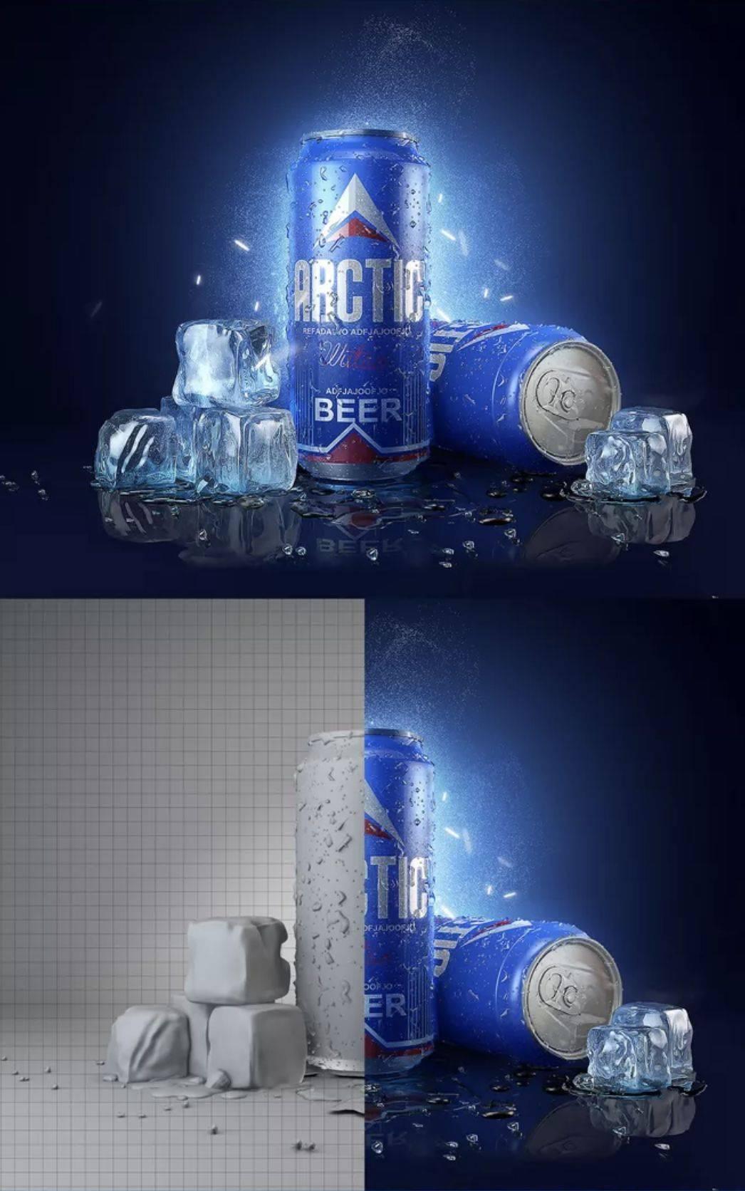 冷酷风格平面设计：视觉艺术的冰封世界