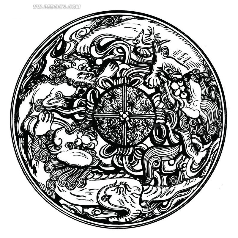 绣球图案：平面设计中的艺术与创意