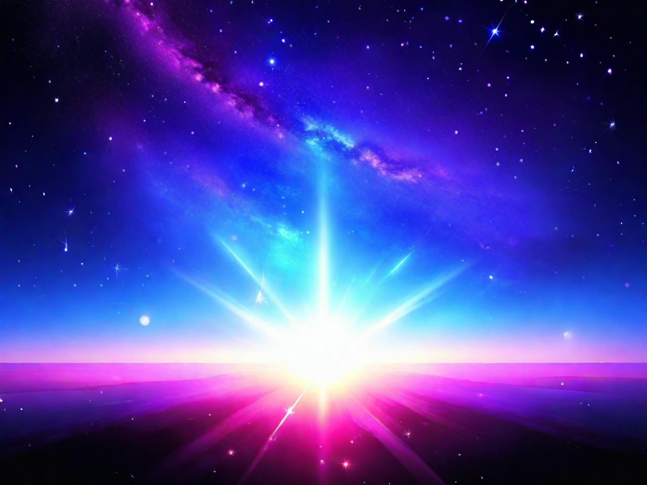 发光背景平面设计:点亮创意的夜晚星空