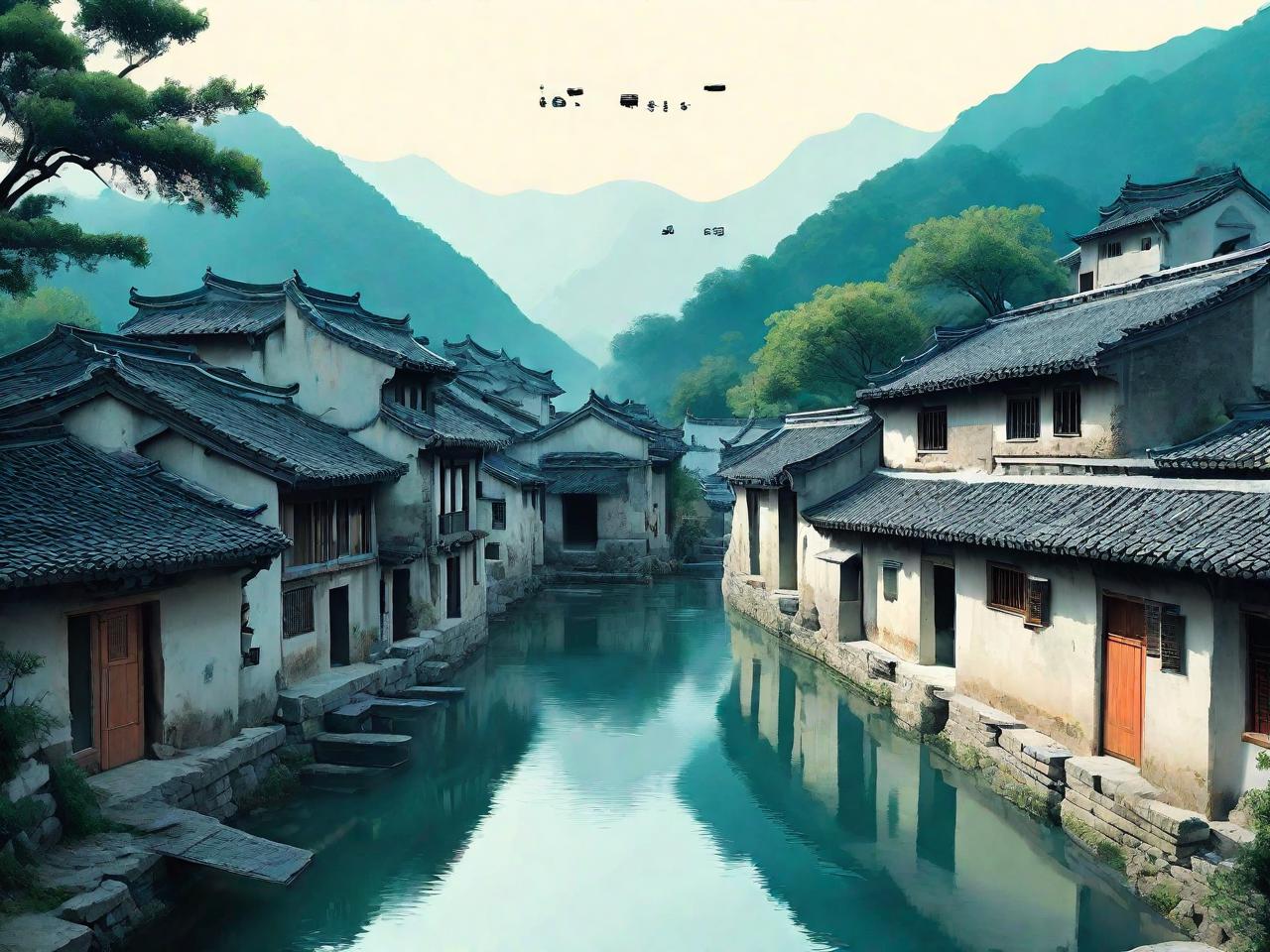 古朴村落：平面设计中的诗意栖息地