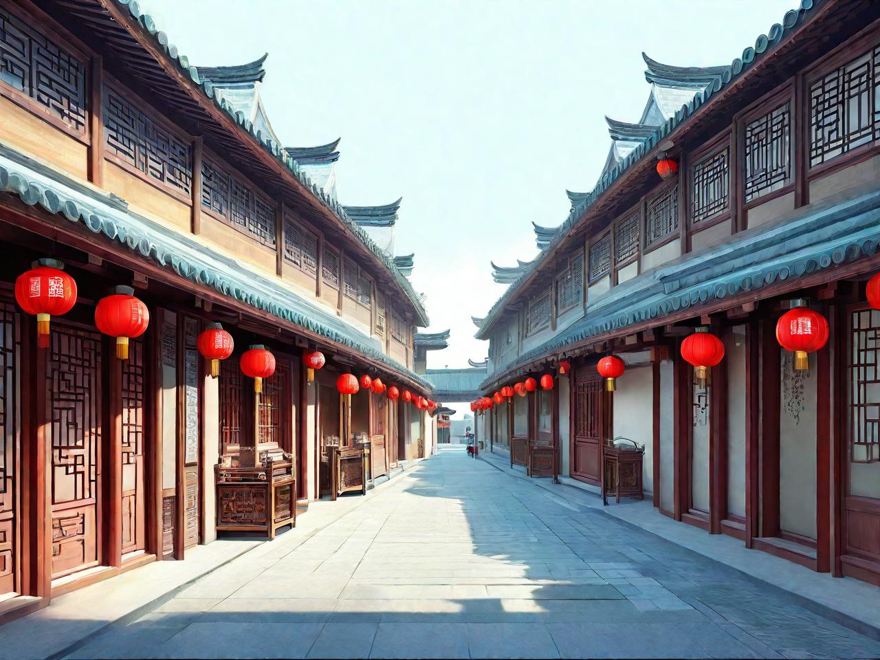 古韵盎然：古风街景平面设计之美