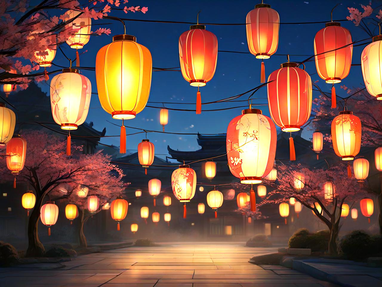 花灯画卷：平面设计中的光影艺术