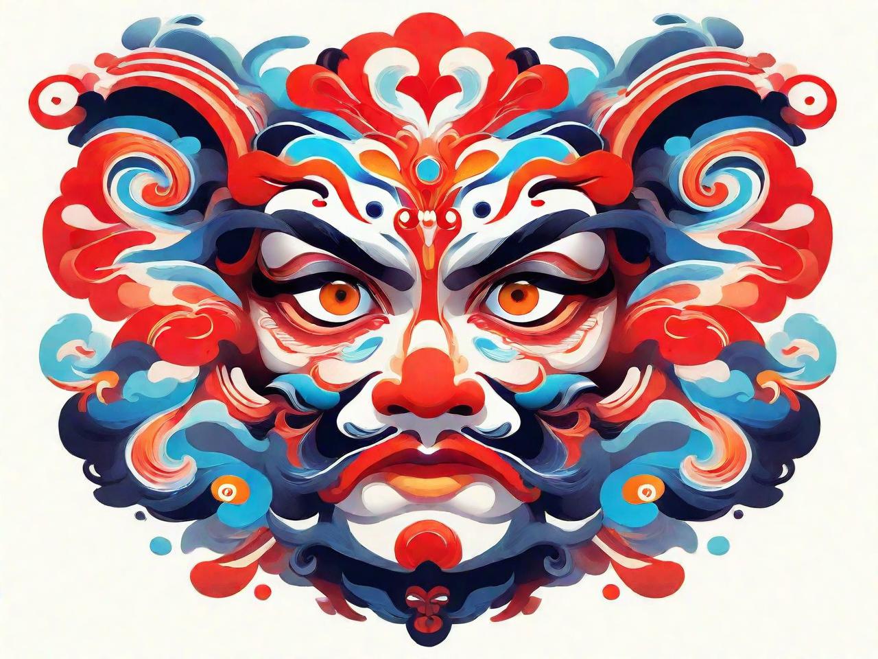 脸谱插画：平面设计中的艺术魔力