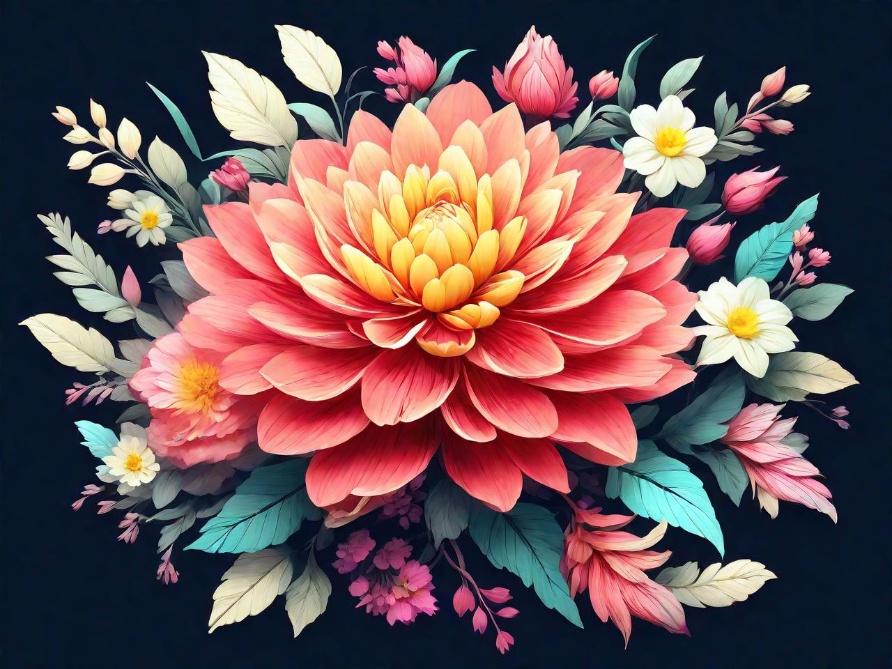 鲜花绽放，设计之美——平面设计中的鲜花元素