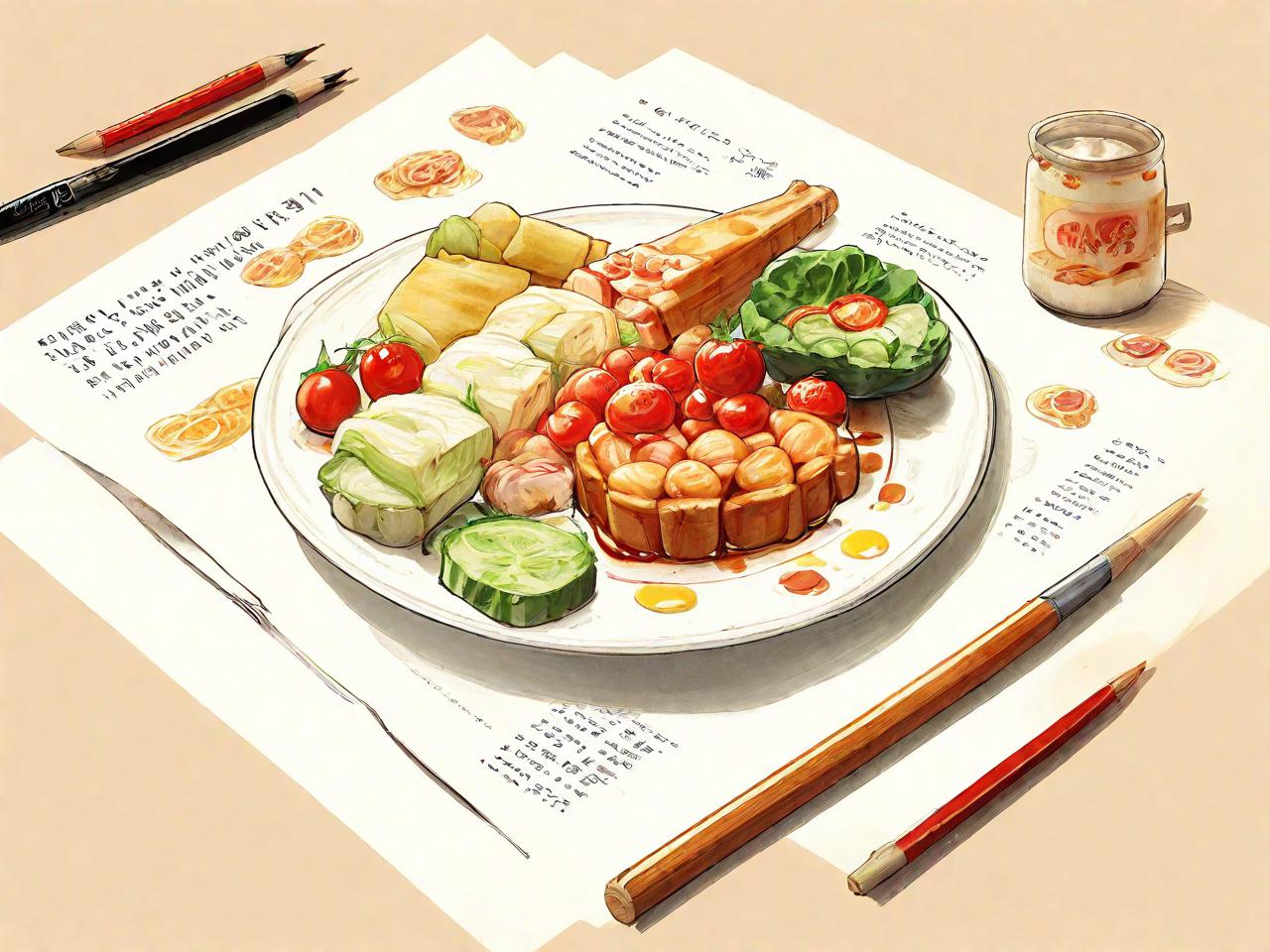 手绘美食画卷：平面设计中的味蕾旅行