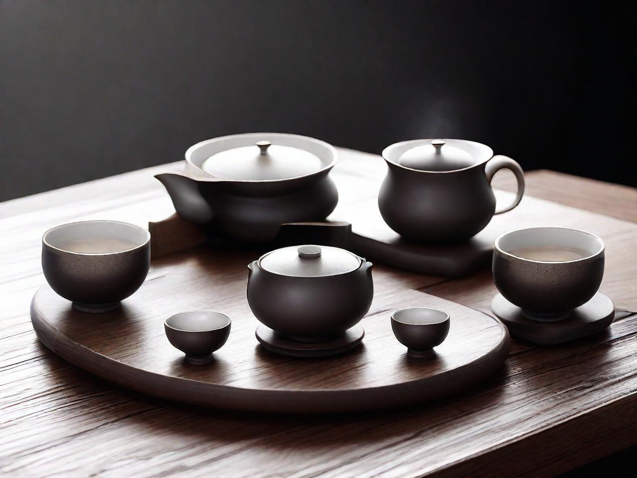 茶香四溢，匠心独运——茶具套装平面设计图赏