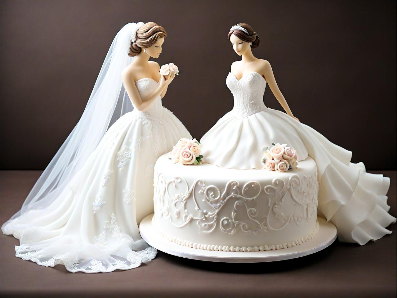 蛋糕与婚纱的浪漫邂逅：一场视觉盛宴的结婚平面设计之旅