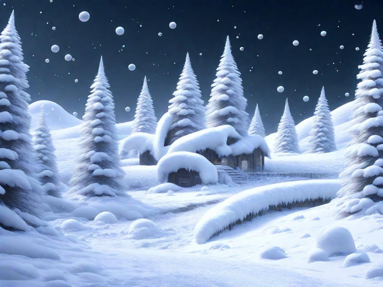 人造雪世界：创意无限的设计图片赏析