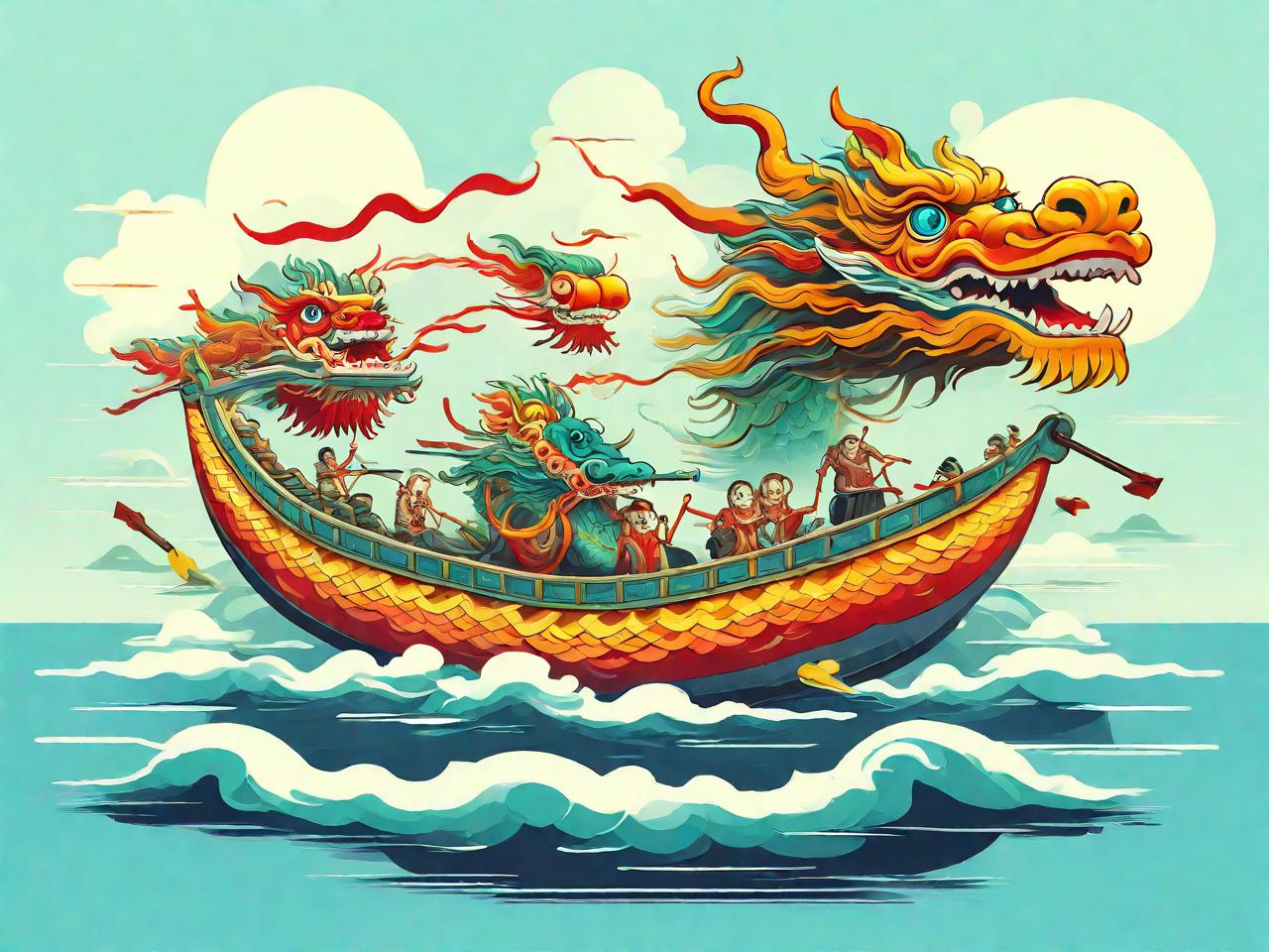 龙舟竞渡，设计飞扬——龙舟平面设计图片大全集