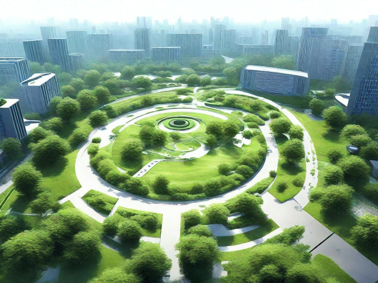 核心景观区平面设计：打造城市绿肺的视觉盛宴