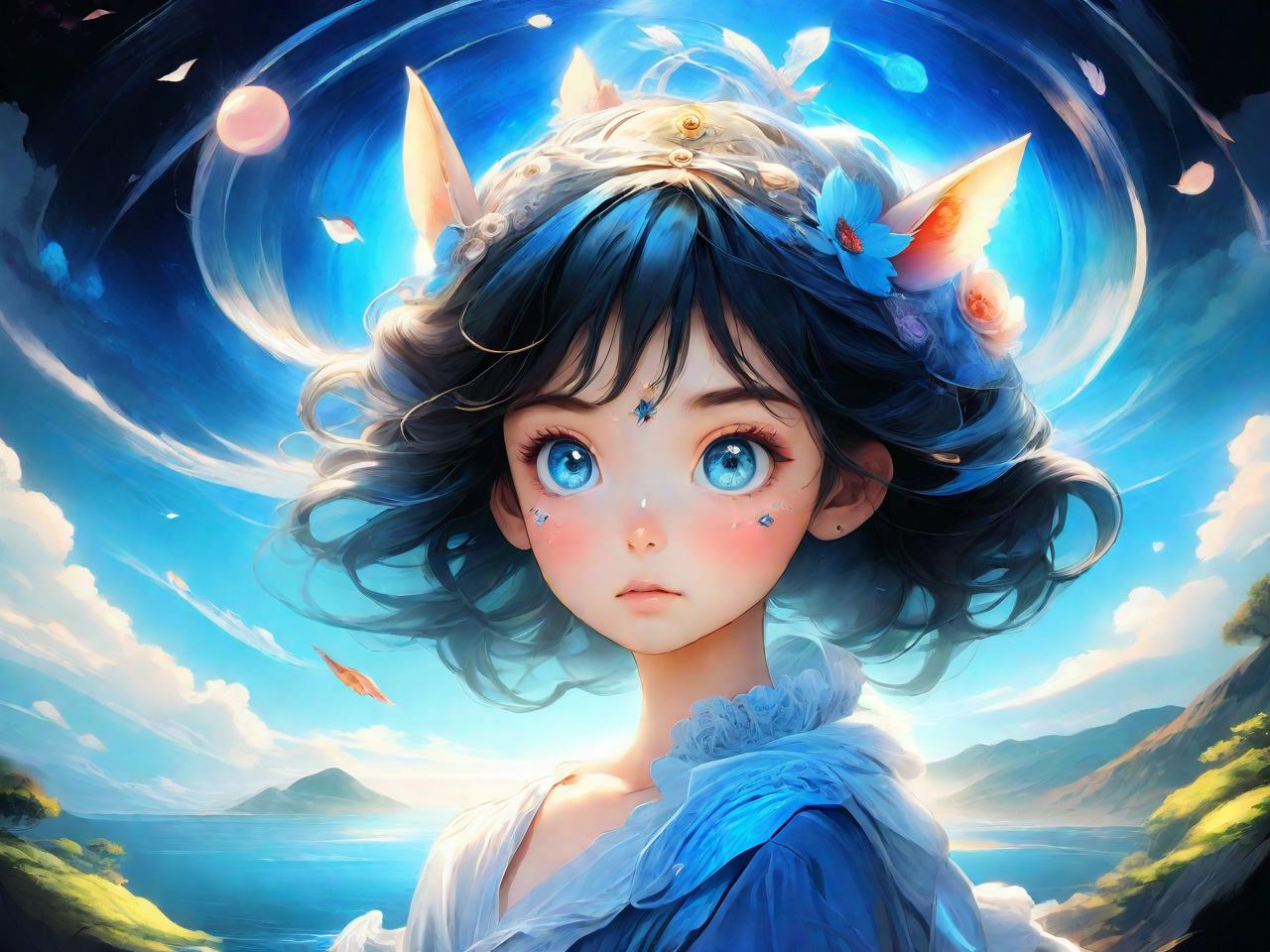 动漫女生图片：平面设计的奇幻之旅