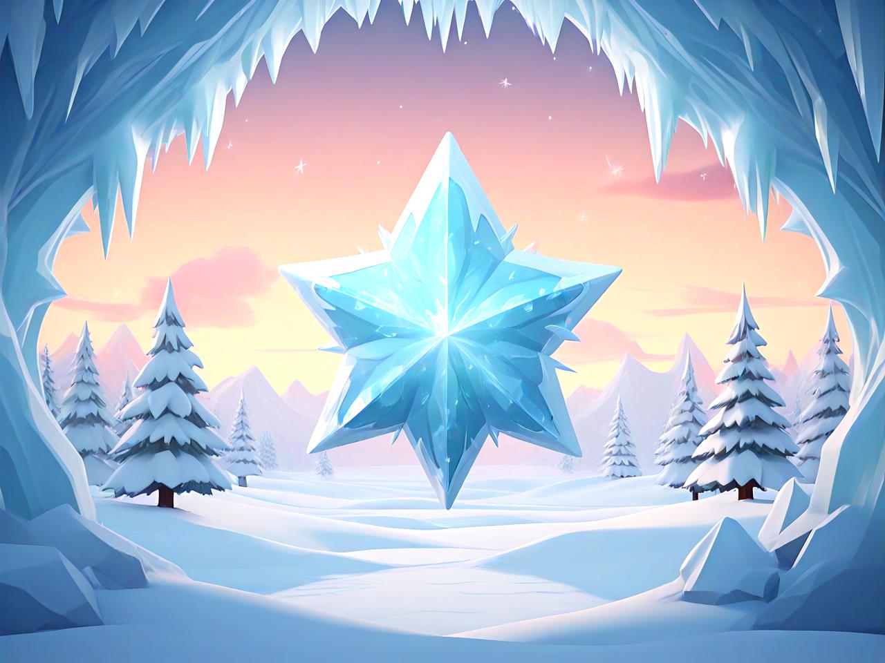 冰雪世界：平面设计中的冰晶魅力