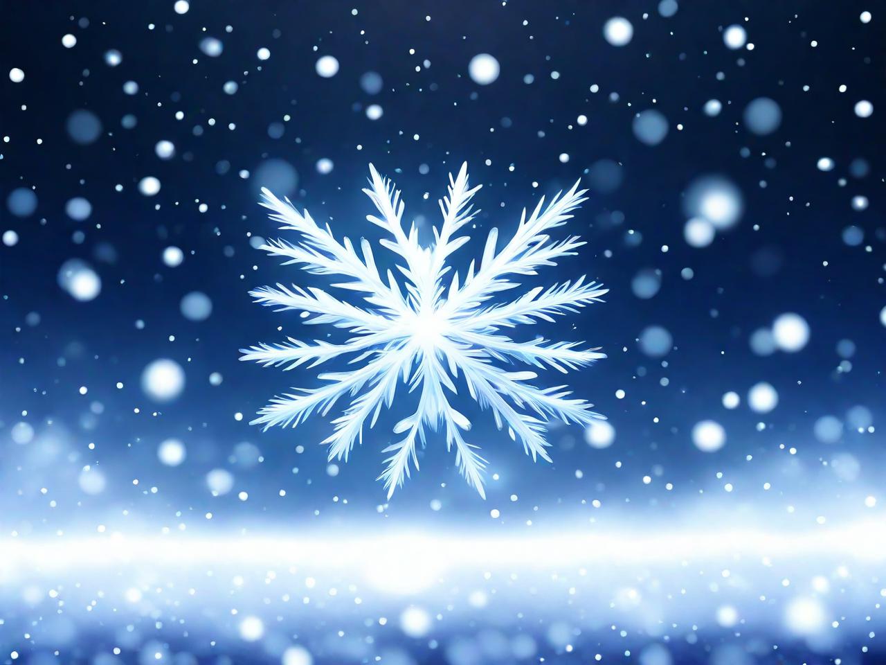 雪花飘落，抽象平面设计之美
