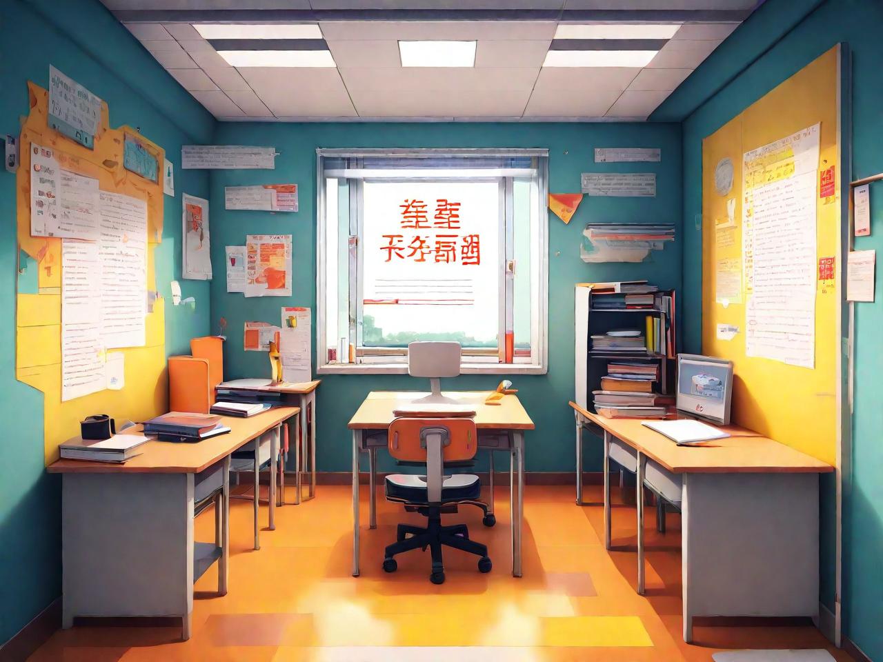 备考室平面设计：创意无限，学霸乐园