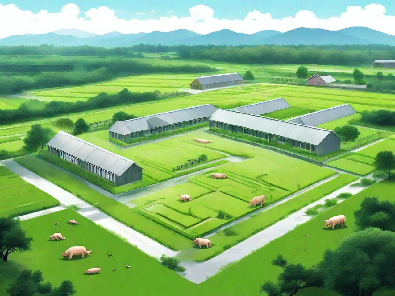 创意猪场平面设计：打造绿色生态家园