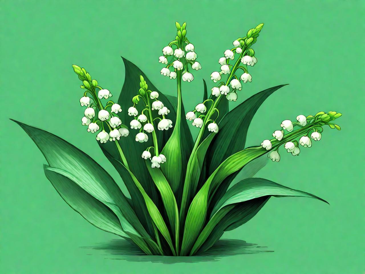 铃兰花平面设计图纸：唤醒春天的艺术画卷