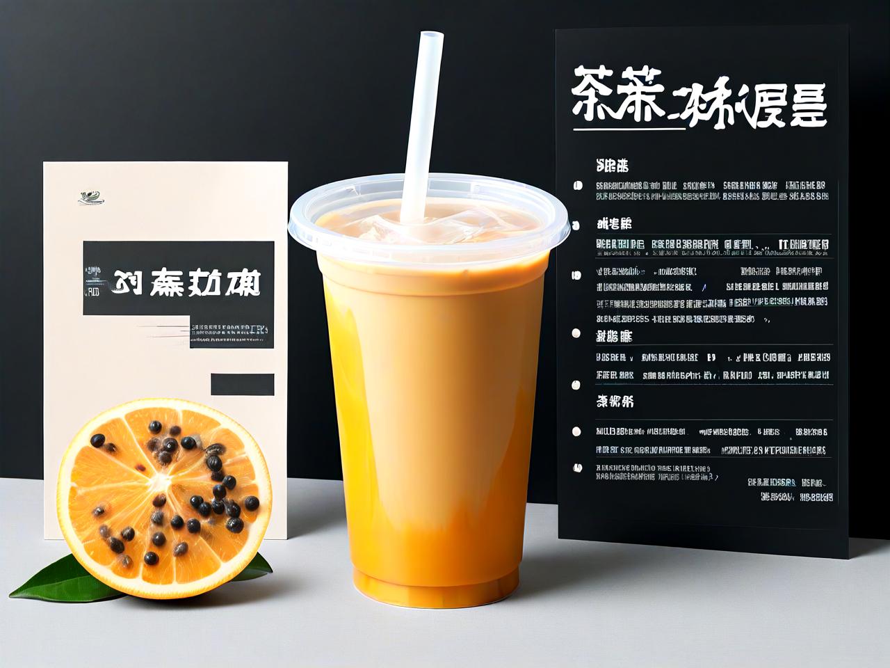 奶茶店菜单平面设计：一杯创意的视觉盛宴