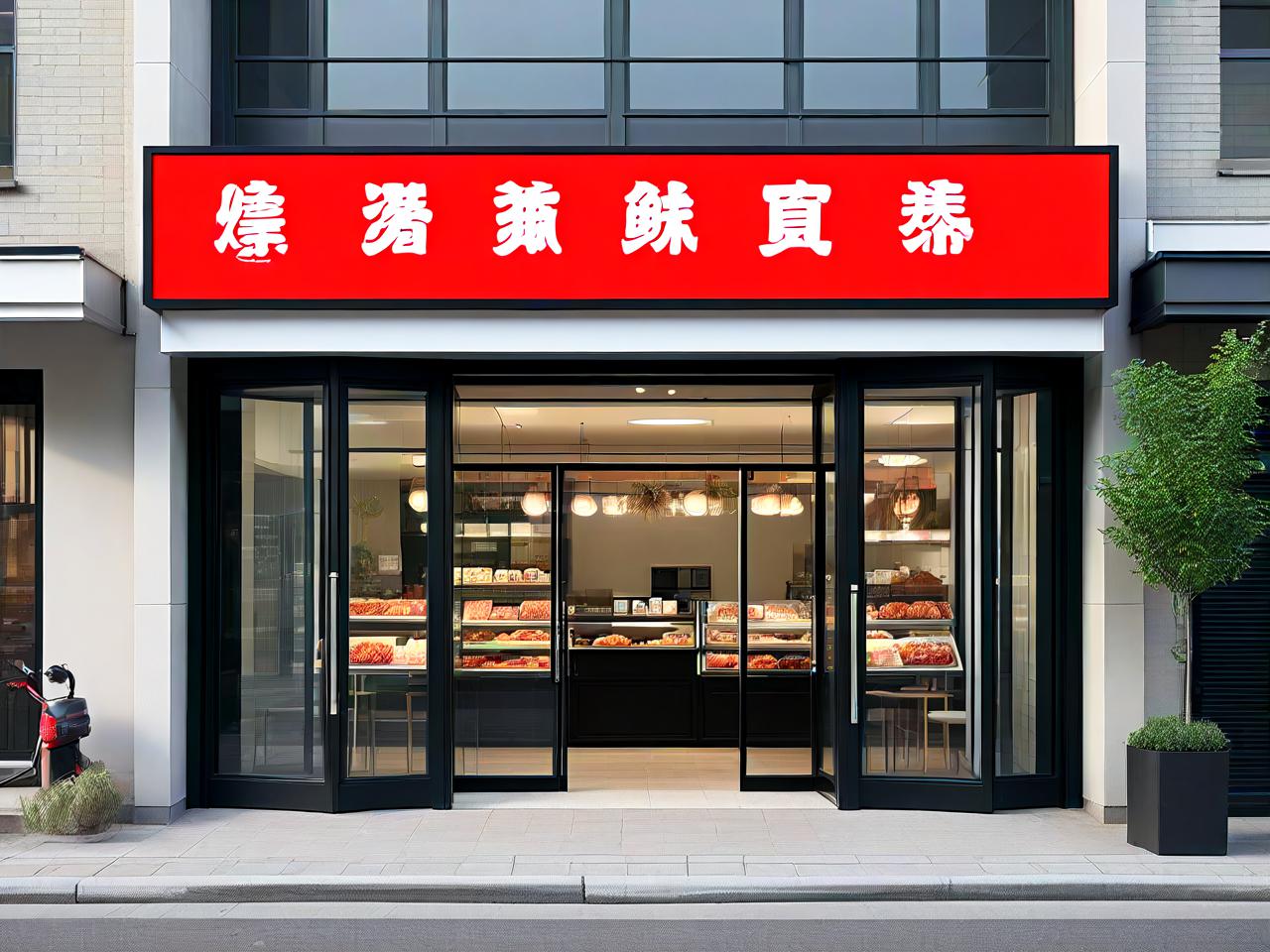 《鲜香扑鼻,门头生辉:鲜肉铺门头平面设计解析》
