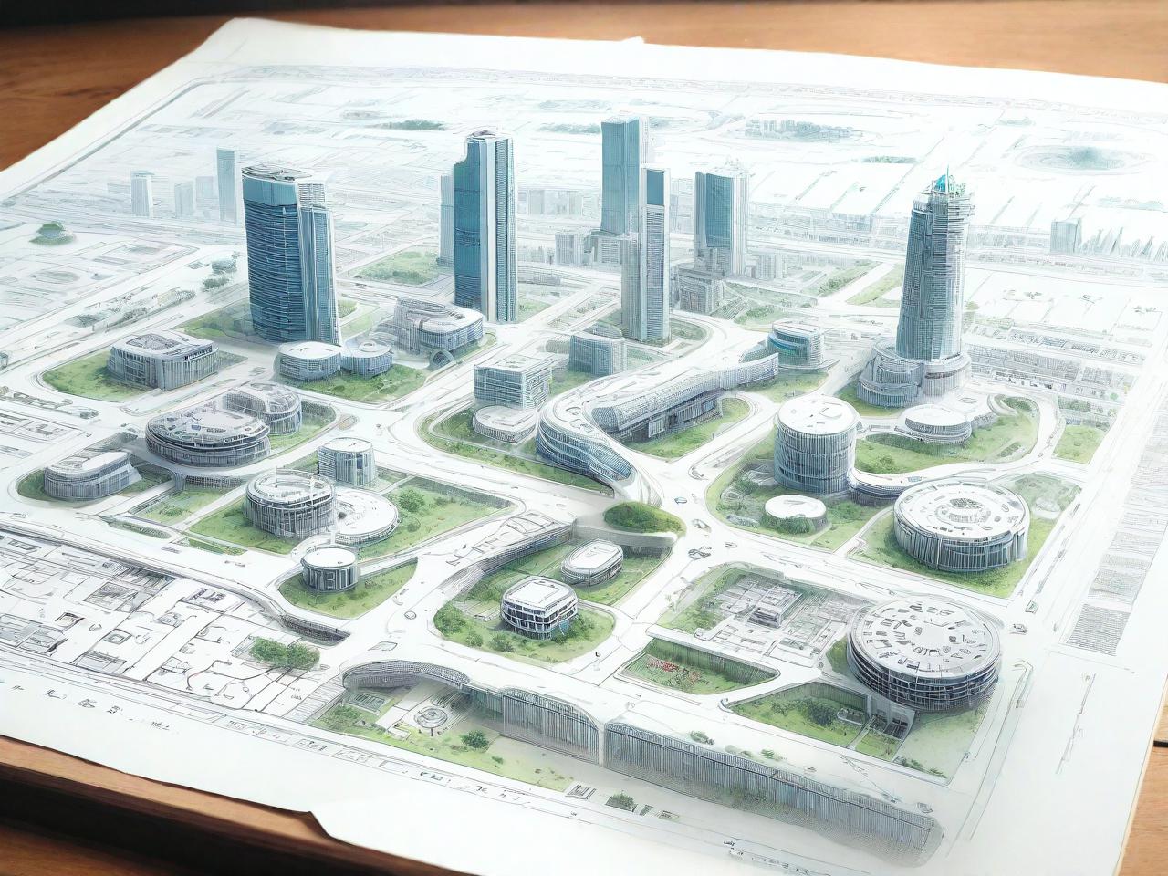 未来城市，纸上绘梦：城市规划平面设计图鉴